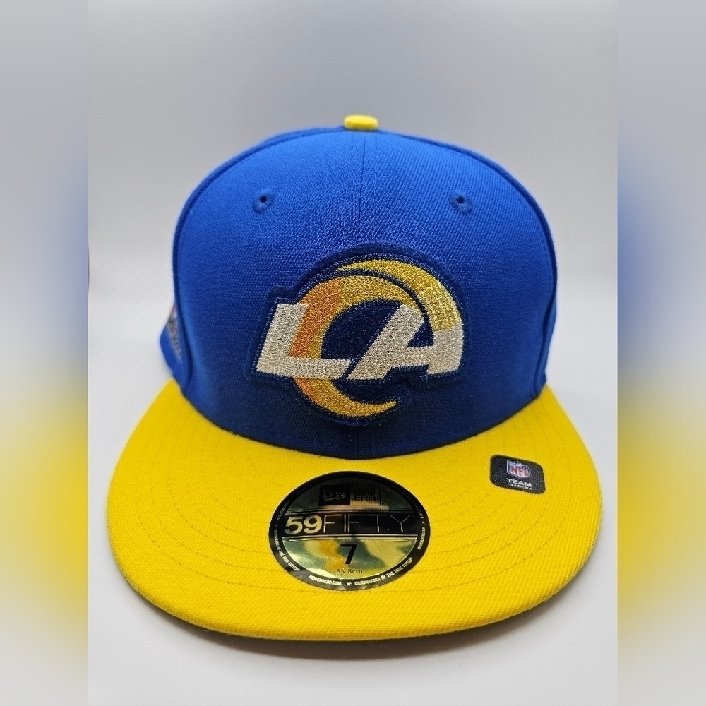 New Era Los Angeles Rams Super Bowl LVI Letterman 59FIFTY Fitted Hat Royal/Gold